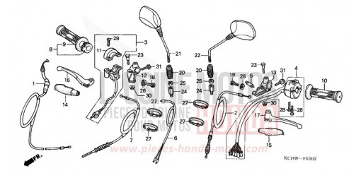 HEBELGRIFF/SCHALTER/KABEL (3) CG125M1 de 2001